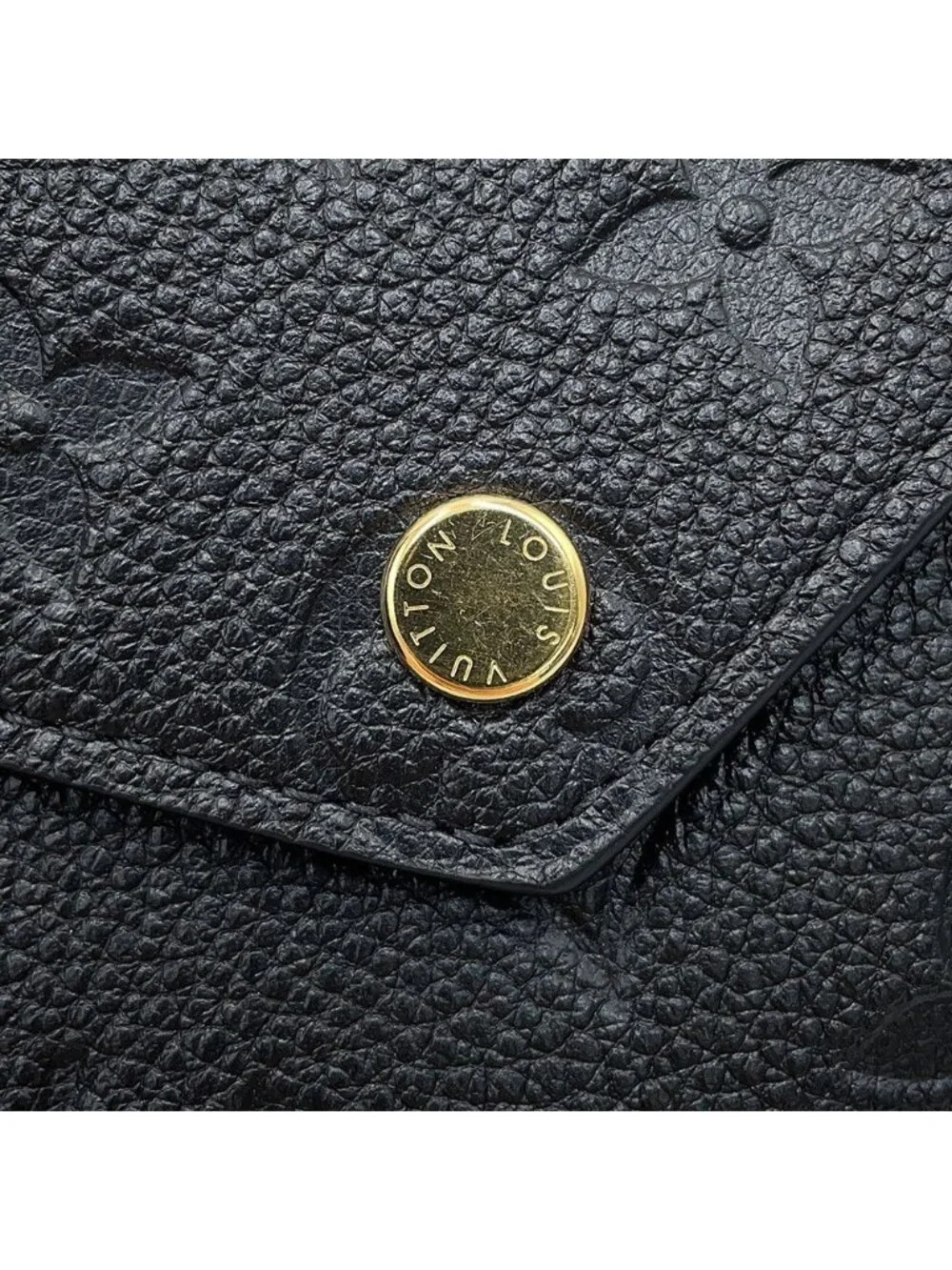 Louis Vuitton Trifold Wallet Monogram Empreinte Portefeuille Victorine Black